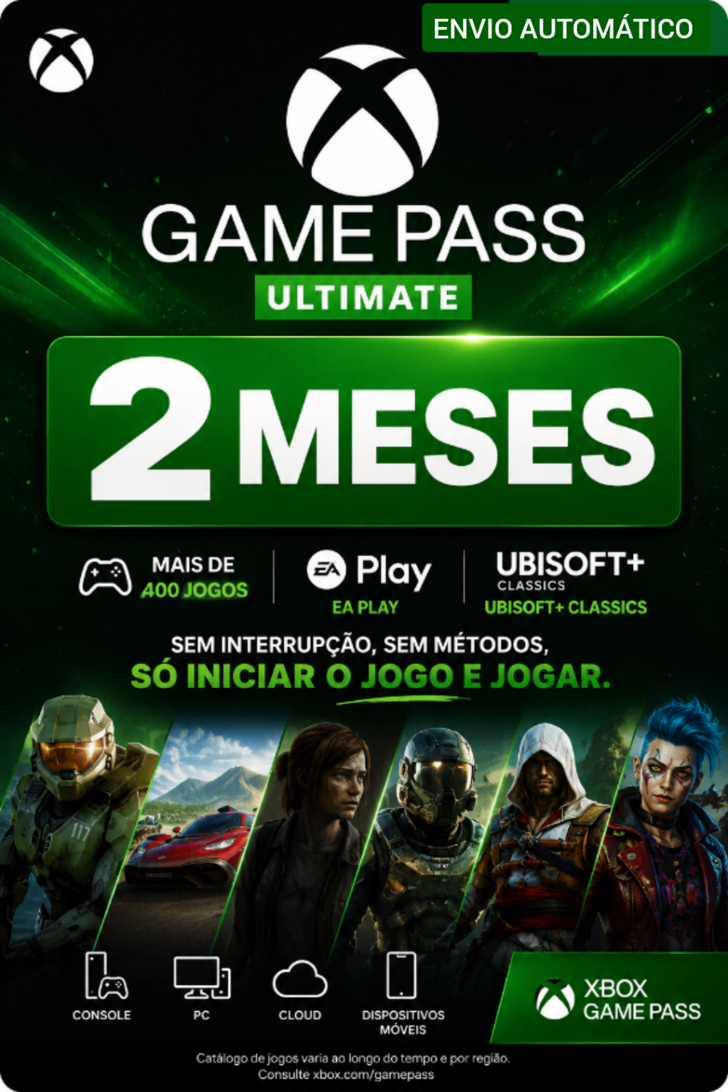 GAME PASS ULTIMATE SEM INTERRUPÇÃO 2 MESES
