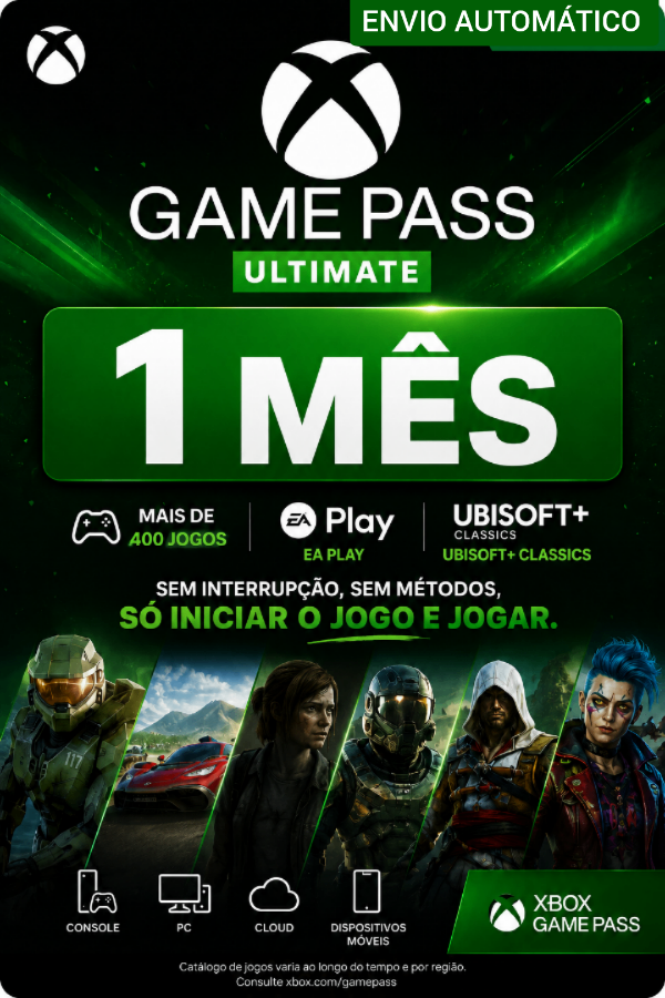 GAME PASS ULTIMATE SEM INTERRUPÇÃO 1 MÊS